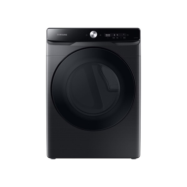 Samsung 7.5 cu. ft. Smart Dial Electric Dryer with Steam Sanitize+ and Super Speed Dry in Brushed Black DVE50A8600V - main